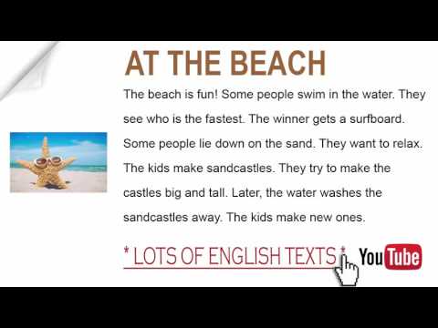At the Beach | Lots of English Texts with audio