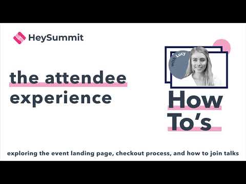 Check out the attendee experience of HeySummit