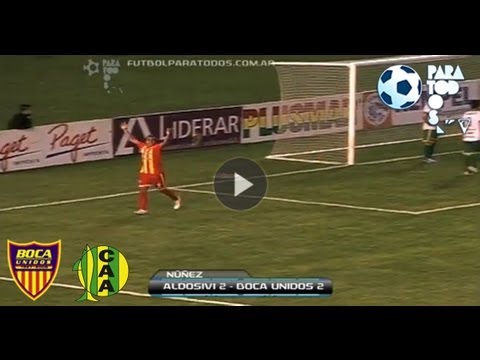 Los goles de Aldosivi 2 Boca Unidos 2. Fecha 8. Torneo Primera B Nacional. Fútbol Para Todos