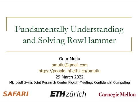 Fundamentally Understanding and Solving RowHammer by A. Giray Yaglikci