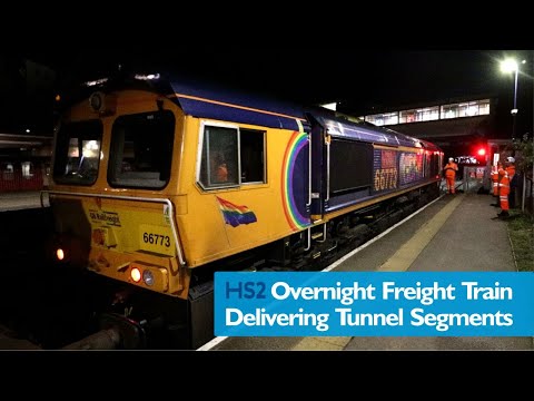 The Overnight Freight Train Delivering HS2 Tunnel Segments