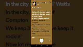 California Love Lyrics - Tupac