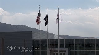 Displaying the US Flag with Other Flags on Multiple Poles