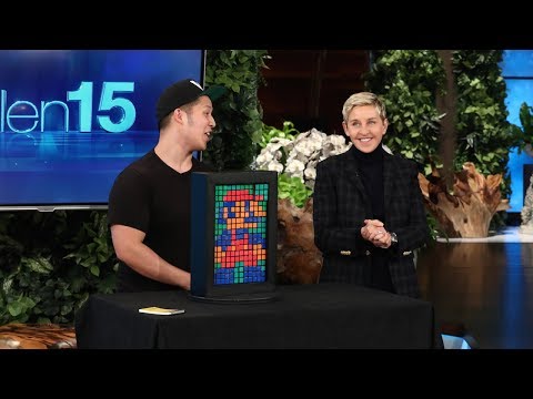 ルービックキューブのマジシャン、ポール・ヴーがエレンを芸術作品にする (Rubik's Cube Magician Paul Vu Makes Ellen a Work of Art)