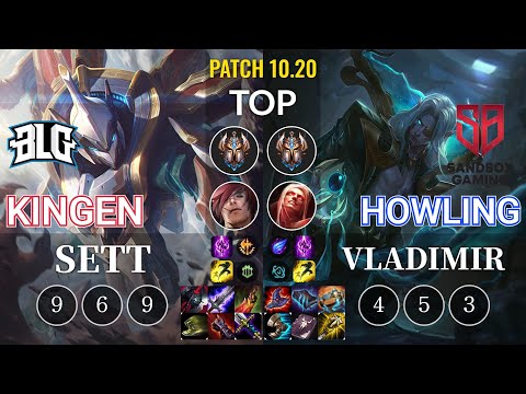 BLG Kingen Sett vs SB Howling Vladimir Top - KR Patch 10.20