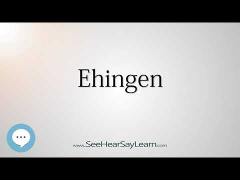Ehingen (How to Pronounce Cities of the World)💬⭐🌍✅
