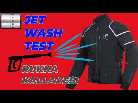 2 minute Jet Wash Test -  RUKKA Kallavesi Motorcycle Suit 4K Video | Bikerheadz.co.uk