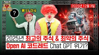 2025년 최고의 주식 & 최악의 주식ㅣOpen AI 코드레드 Chat GPT 위기?