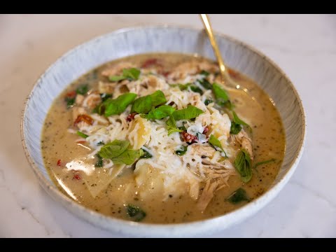 White Chicken Lasagna Soup
