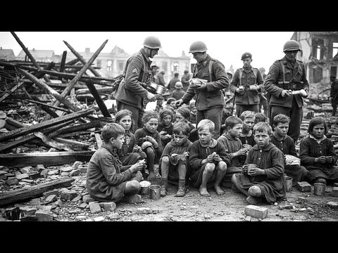 When Canadian Patrol Entered a Burned-Out Village — And Spent the Night Feeding German Children