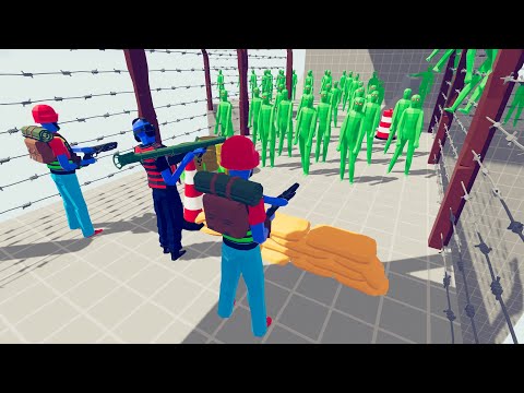 Zombie 100 Units vs Army Soldier - Totally Accurate Battle Simulator TABS