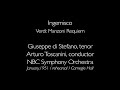 Giuseppe di Stefano: Verdi Requiem: Ingemisco (rehearsal): Toscanini, NBC Symphony: 1/51