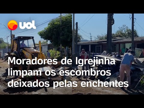 Rio Grande do Sul: Moradores de Igrejinha limpam cidade devastada por enchente; veja vídeos