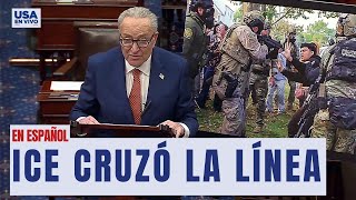 SCHUMER: “ICE cruzó la línea” | el Senado no debería aprobar el presupuesto del DHS | USA EN VIVO 🔴