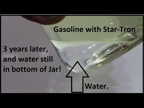 After 3 yrs, water is still in the jar! Enzyme Fuel Additive! Star-Tron disperse water test?