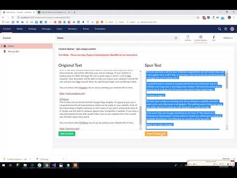 Umbraco 8 | Content Spinner (Content App)