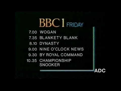 BBC1 closedown announcer Martin King 27th November 1986