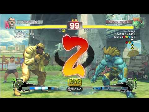 ice0age r [Balrog] vs Hat0mugi [Blanka] SSF4 Arcade Edition