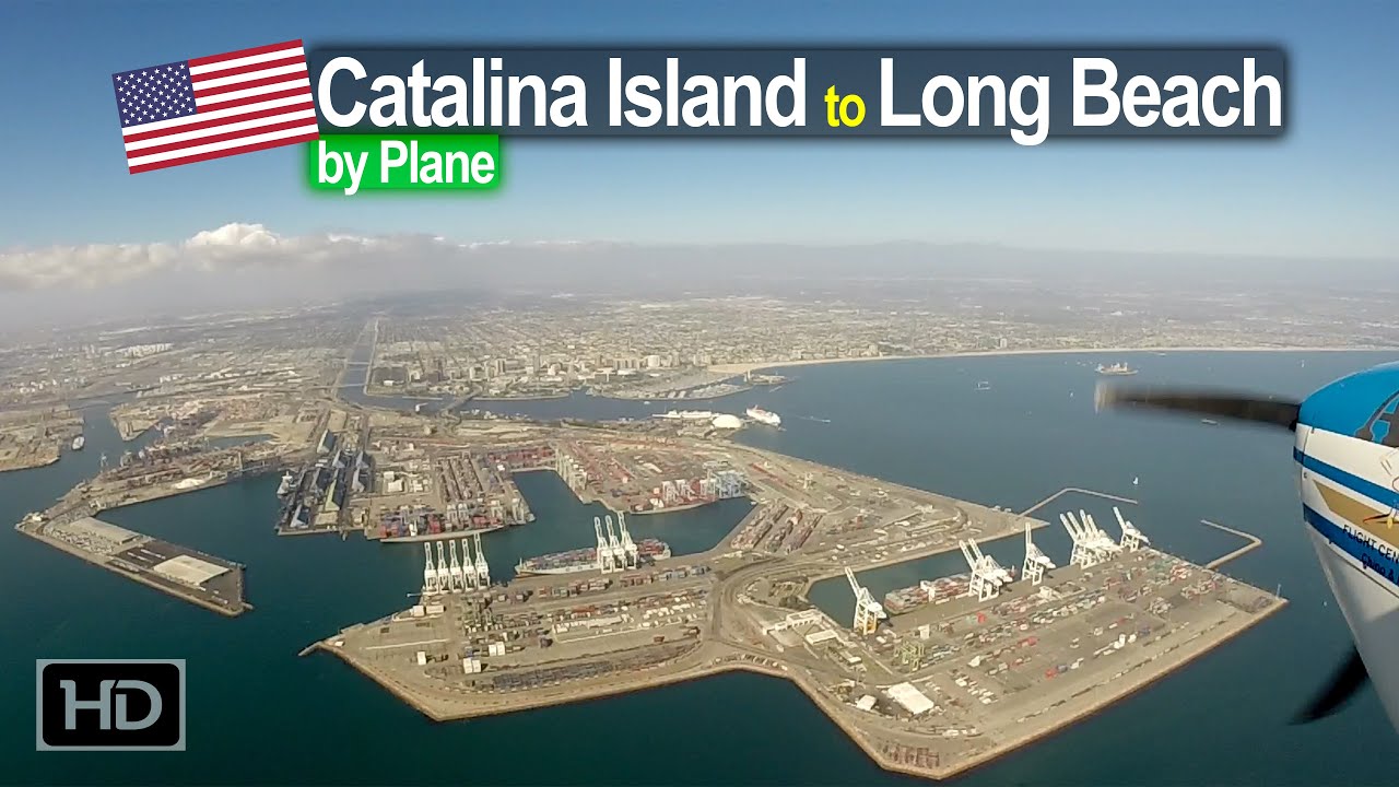 Flying from Catalina Island to Long Beach