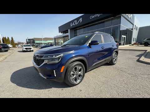 2024 Kia Seltos in Blue for sale at Clarington Kia in Bowmanville, ON