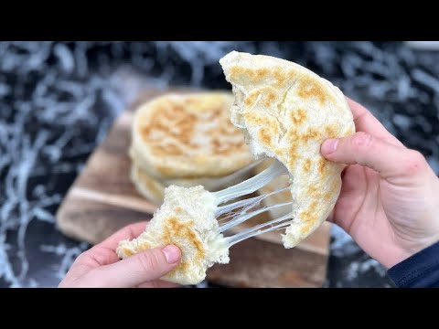4 ingrédients, sans four, sans prise de tête 🫓🧀 Ma recette inratable de Cheese Naan