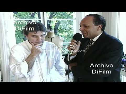 Emanuel Ungaro con Roberto Giordano y Valeria Mazza en Paris 1996