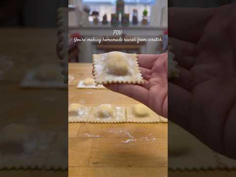 How to make homemade ravioli from scratch… #pasta #shorts