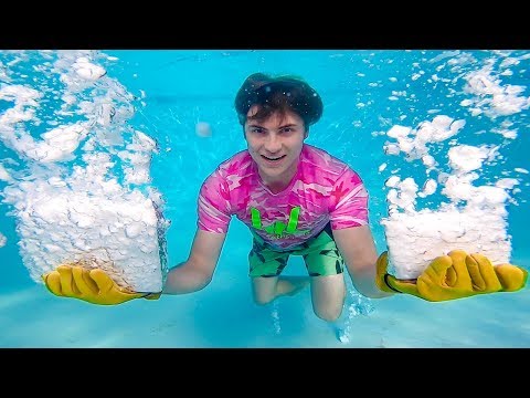 DRY ICE UNDERWATER!!