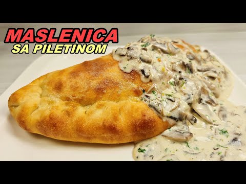 Chicken baked in the oven with mushroom sauce. Great recipe.
