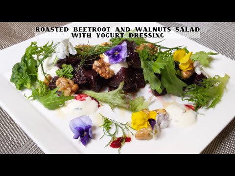 Roasted Beet and Walnut Salad With Yogurt Dressing 🤤😋| How to make Healthy Salad |Salad Recipe