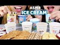 ASMR EATING ICE CREAM BEN JERRY S HAAGEN DAZ AND CRUNCHY COOKIES