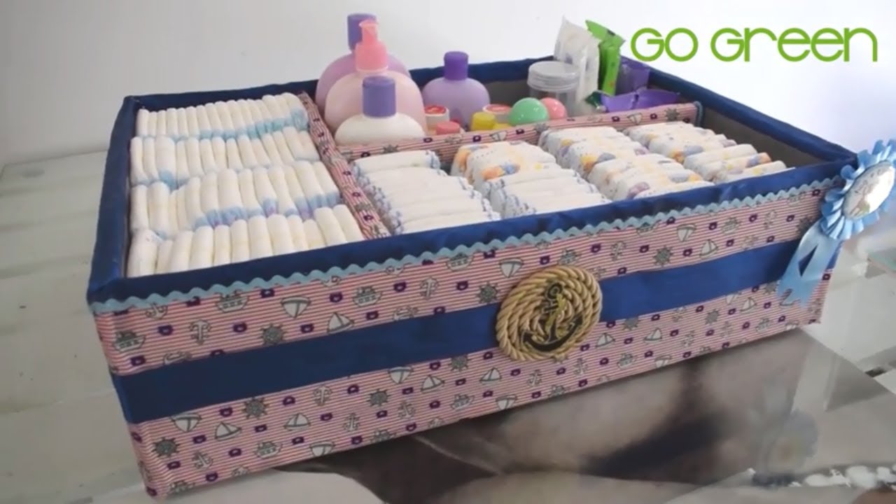 Manualidades Para decorar el Cuarto del BEBE (Organizador de pañales)