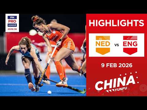 Netherlands vs England (W) | Full Highlights | FIH Hockey Pro League 2025-26 | 9 February 2026