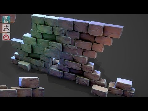 Making a modular stone wall with Zbrush, Maya, and Substance Painter