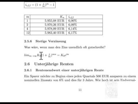 14. Wirtschafts- und Finanzmathematik:  Stetige Verzinsung