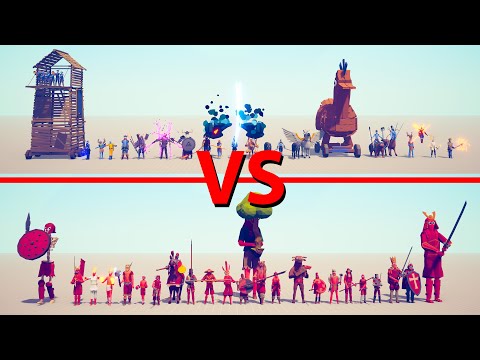 HIDDEN UNITS Team vs MELEE Team - Totally Accurate Battle Simulator TABS