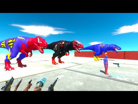 FPS PERSPECTIVE + T-REX TEAM RESCUE MISSION - Animal Revolt Battle Simulator