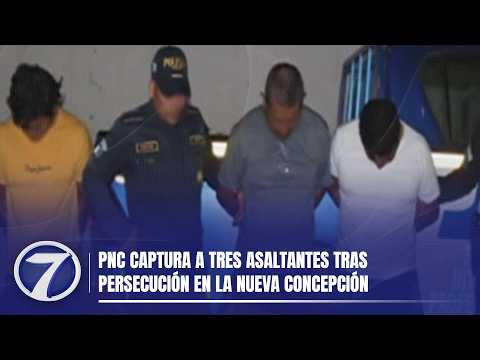 PNC captura a tres asaltantes tras persecución en La Nueva Concepción