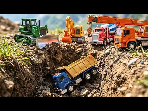 Oh No! Dump Truck Fell in a Hole! 🚜 Construction Vehicles Rescue Team Song