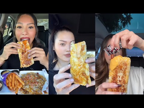 TACO BELL TikTok ASMR mukbang compilation!