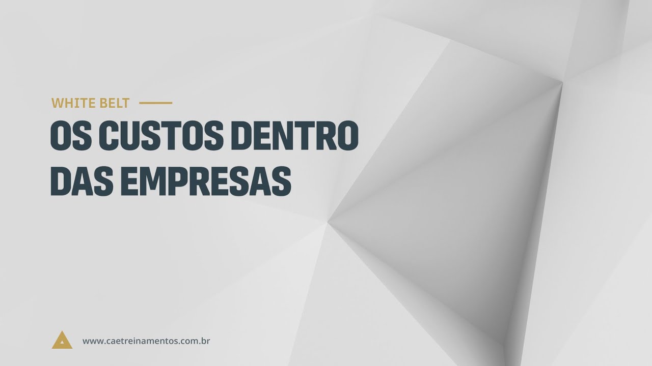 [Novo Curso White Belt] Aula 12 - Os custos dentro das empresas