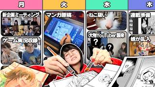 【初公開】週刊連載しながらYouTuberしてアニメ作ってる絵描き夫婦の1週間の仕事全部みせます【密着vlog】