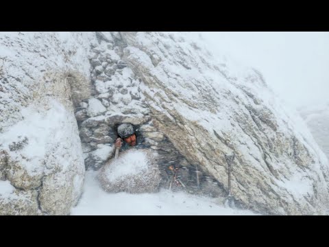 Stay Alone Deadly Winter Blizzard/Wild Survival in Snowstorm Nightmare/Bushcraft in Brutal winds
