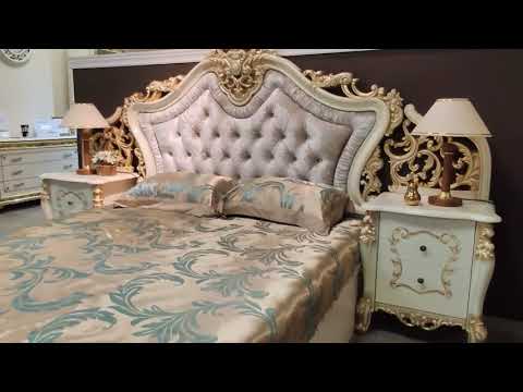 Спальный гарнитур Джоконда в светлом, кремовом цвете от Диа МЕБЕЛЬ - стиль барокко, вечная классика