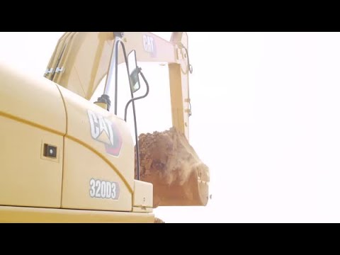 Cat Excavator 320D3 at work - social media clip