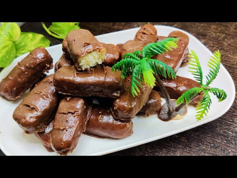 How To Make Bounty Chocolate Bar At Home | Homemade Bounty Chocolate | Bounty Bars