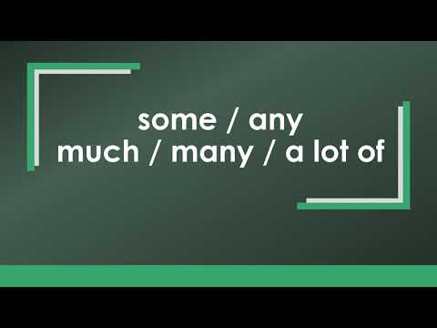 Englisch: some - any - much - many - a lot of einfach und kurz erklärt