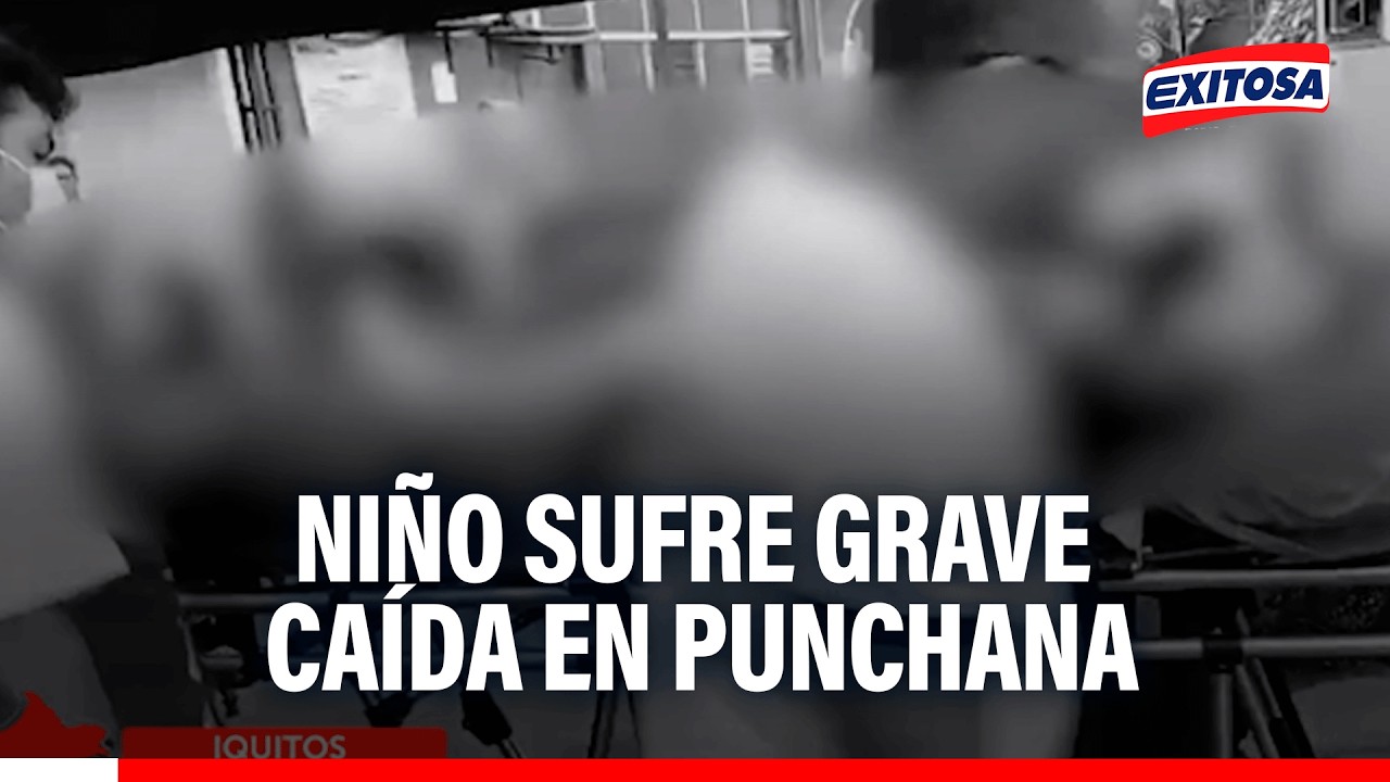 🔴🔵Niño de 8 años sufrió grave caída en Punchana