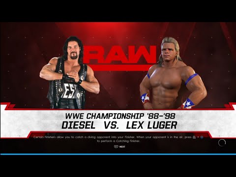 Diesel vs Lex Luger Raw. WWE 2K22