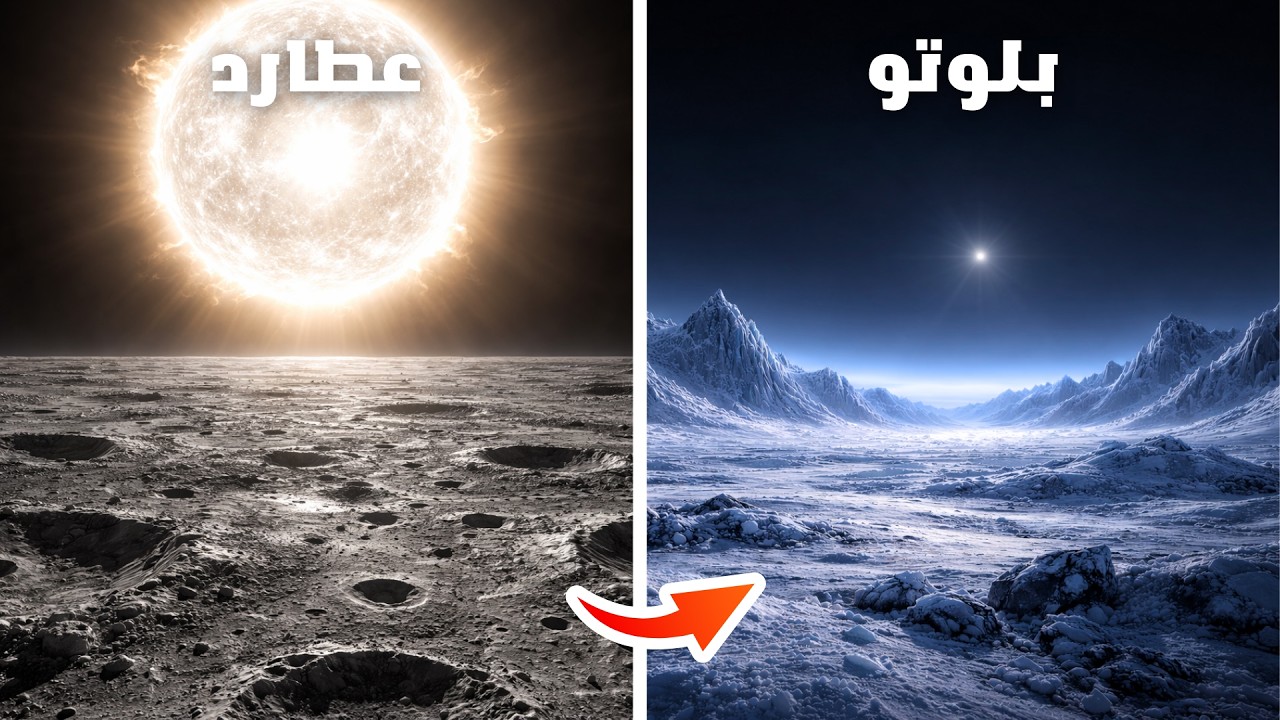 كيف يبدو حجم الشمس والغروب من على سطح الكواكب المختلفة؟ 🤯